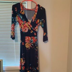 Janette Fashion maxi wrap dress